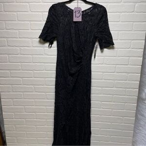 13. Decode 1.8 NEW Black Women's Size 2 Glitter Lace Mermaid Floral Gown